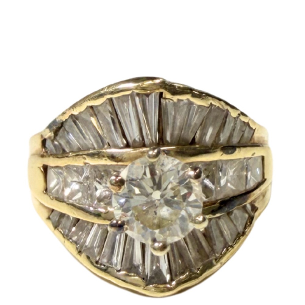 GIA Certified Vintage (‘94) 14K Yellow Gold and Natural Diamond Ring